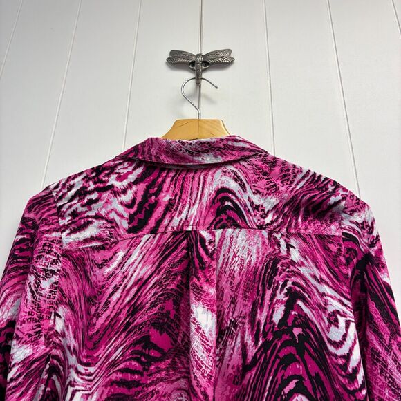 Kut From The Kloth Women Boho Maximalist Animal Print Blouse Size M Feminine USA - Picture 10 of 10